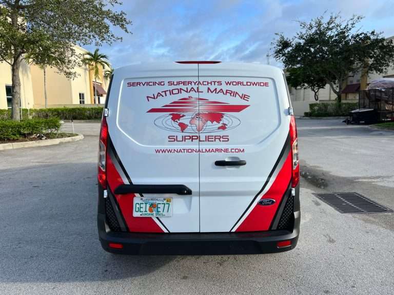 National Marine Suppliers commercial vehicle lettering project, photo 4 of 4