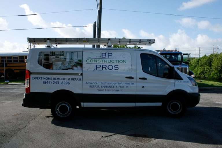 BP Construction Pros commercial vehicle lettering project, photo 4 of 4
