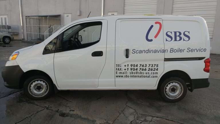 Scandinavian Boiler Service commercial vehicle lettering project, photo 2 of 3