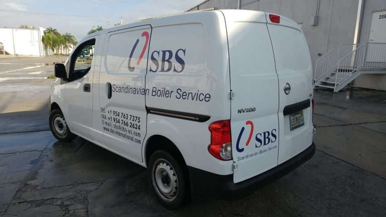 Scandinavian Boiler Service commercial vehicle lettering project, photo 1 of 3