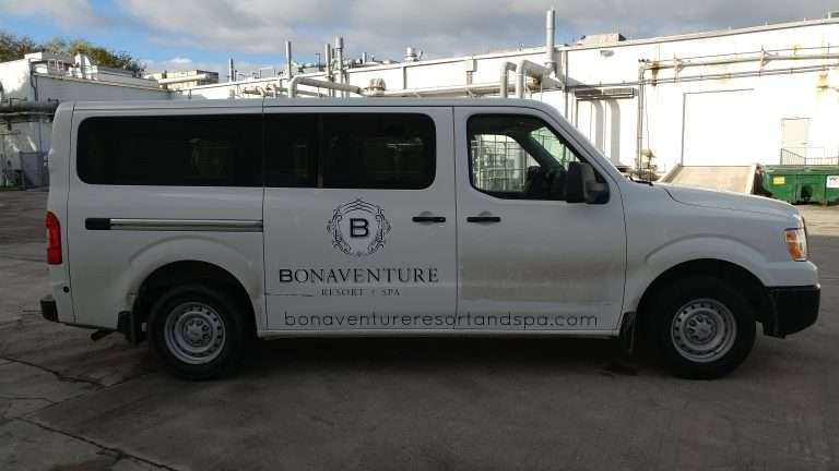 Bonaventure Resort & Spa commercial vehicle lettering project, photo 3 of 4
