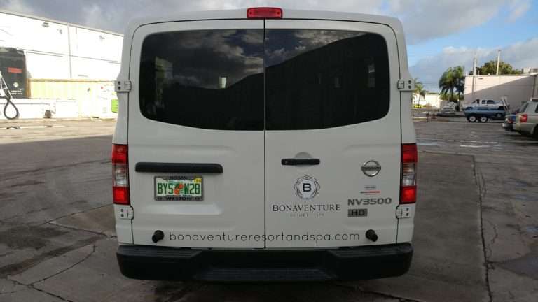 Bonaventure Resort & Spa commercial vehicle lettering project, photo 4 of 4