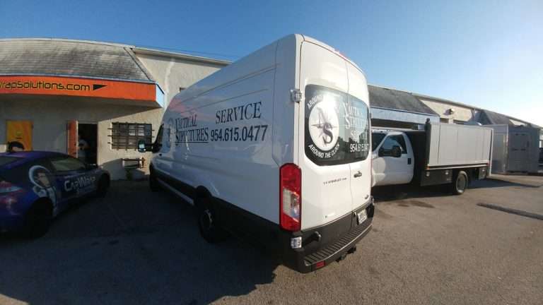 Nautical Structures commercial vehicle lettering project, photo 2 of 12