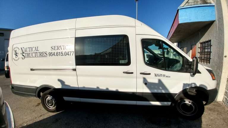 Nautical Structures commercial vehicle lettering project, photo 4 of 12