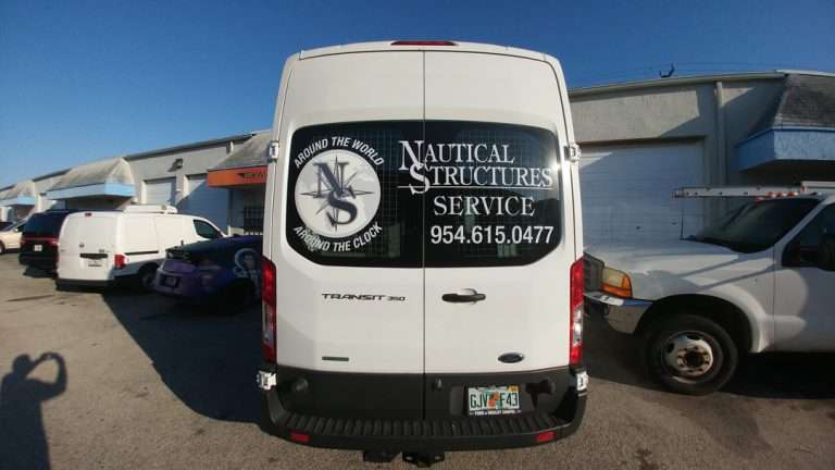 Nautical Structures commercial vehicle lettering project, photo 3 of 12