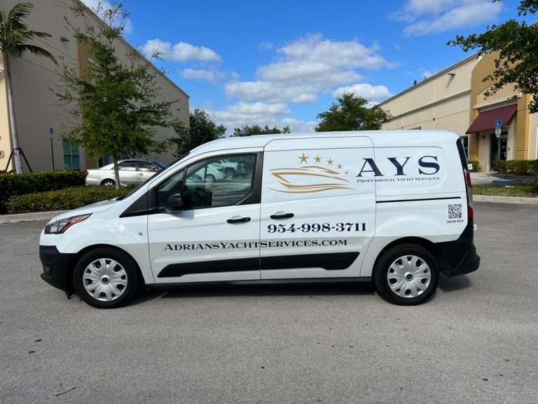 Adrians Yacht Services commercial vehicle lettering project, photo 1 of 8