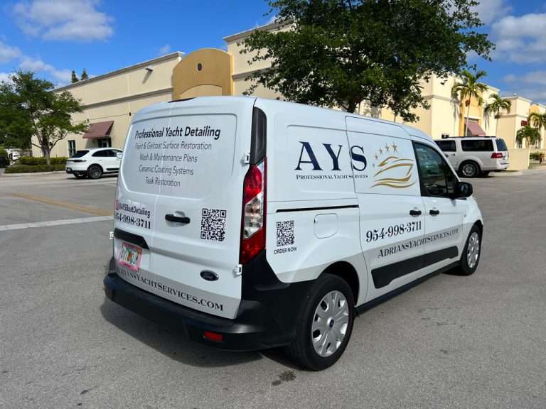Adrians Yacht Services commercial vehicle lettering project, photo 3 of 8