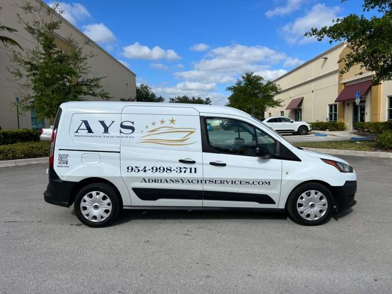 Adrians Yacht Services commercial vehicle lettering project, photo 4 of 8
