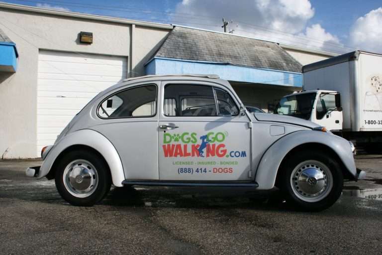 Dogs Go Walking commercial vehicle lettering project, photo 4 of 4