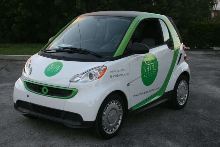 Shine Society commercial vehicle lettering project, photo 2 of 4