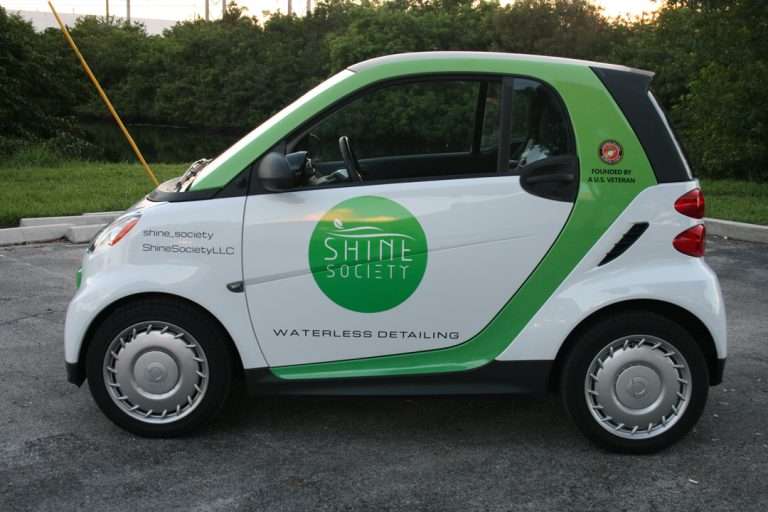 Shine Society commercial vehicle lettering project, photo 1 of 4