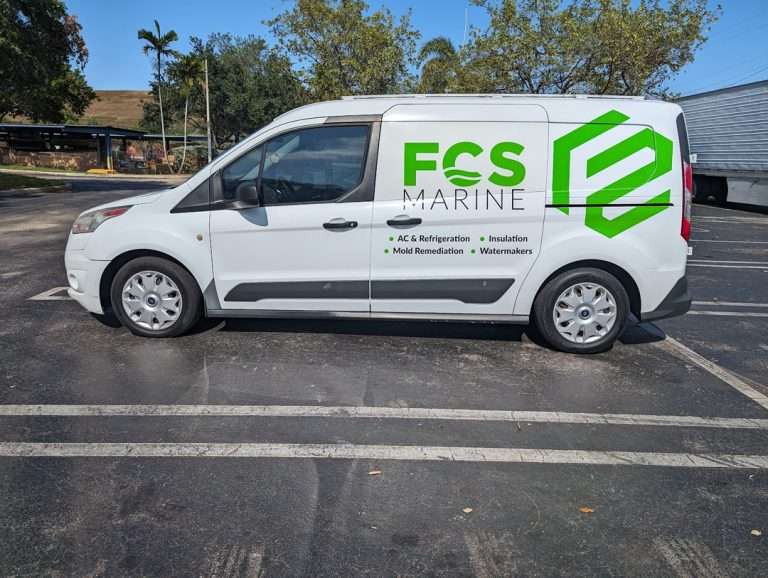 FCS Marine commercial vehicle lettering project, photo 1 of 3