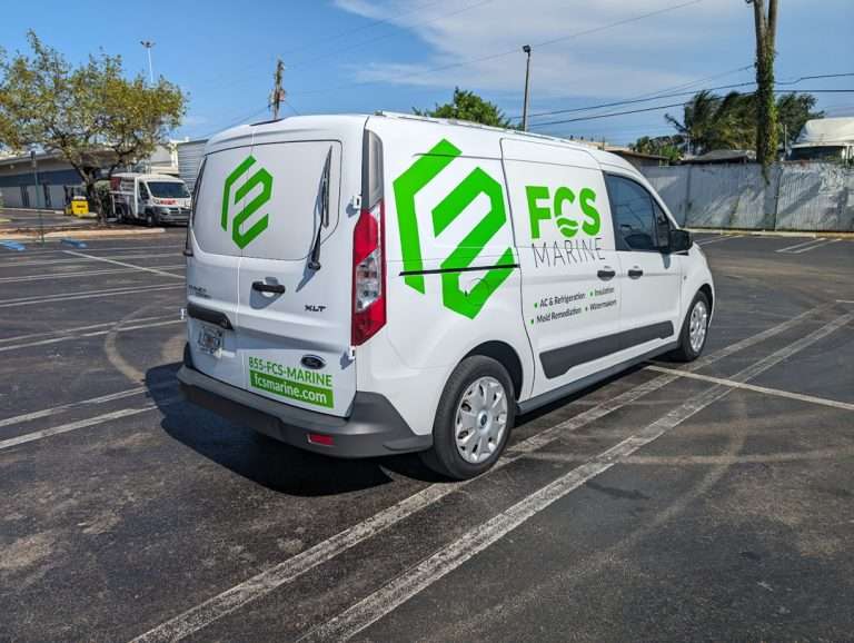 FCS Marine commercial vehicle lettering project, photo 2 of 3