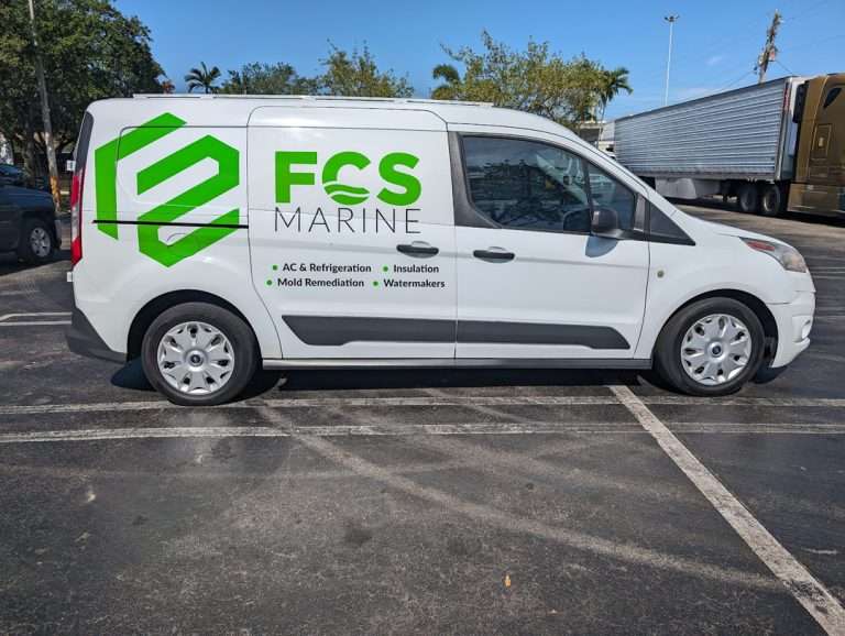 FCS Marine commercial vehicle lettering project, photo 3 of 3