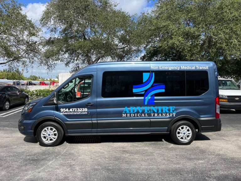Advenire Medical Transit commercial vehicle lettering project, photo 2 of 4