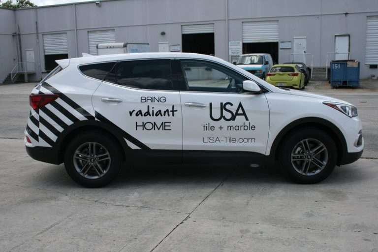 USA Tile+Marble commercial vehicle lettering project, photo 3 of 7