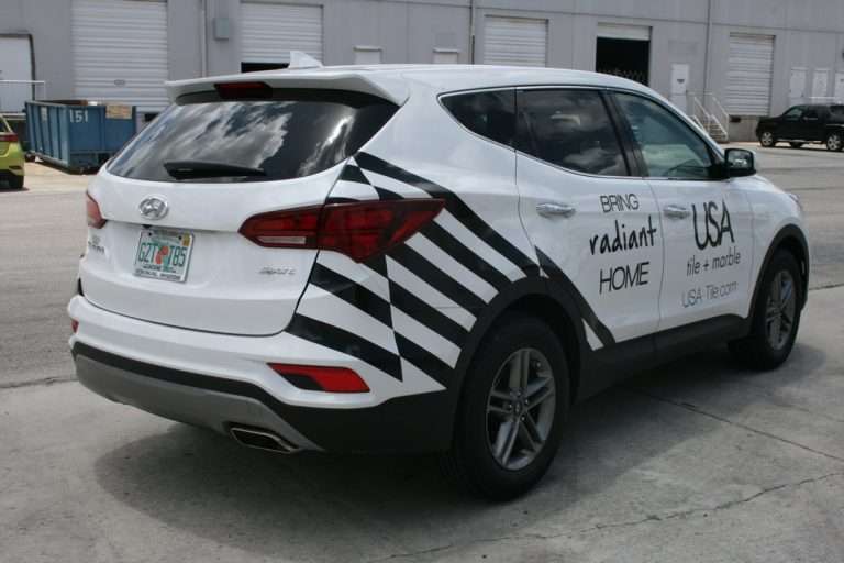 USA Tile+Marble commercial vehicle lettering project, photo 4 of 7