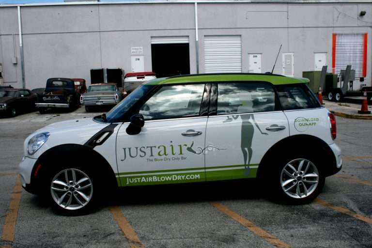JustAir Blow Dry commercial vehicle lettering project, photo 2 of 4