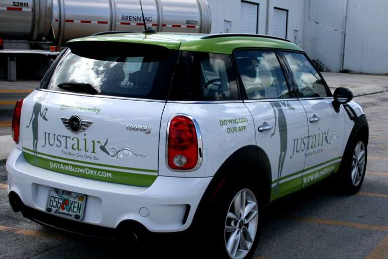 JustAir Blow Dry commercial vehicle lettering project, photo 3 of 4