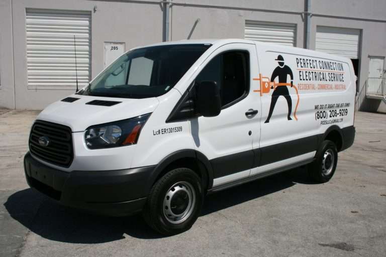 Perfect Connection commercial vehicle lettering project, photo 1 of 4
