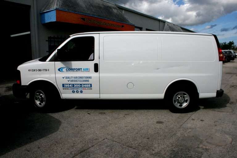 Comfort Air commercial vehicle lettering project, photo 1 of 3