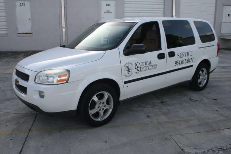 Nautical Structures commercial vehicle lettering project, photo 6 of 12