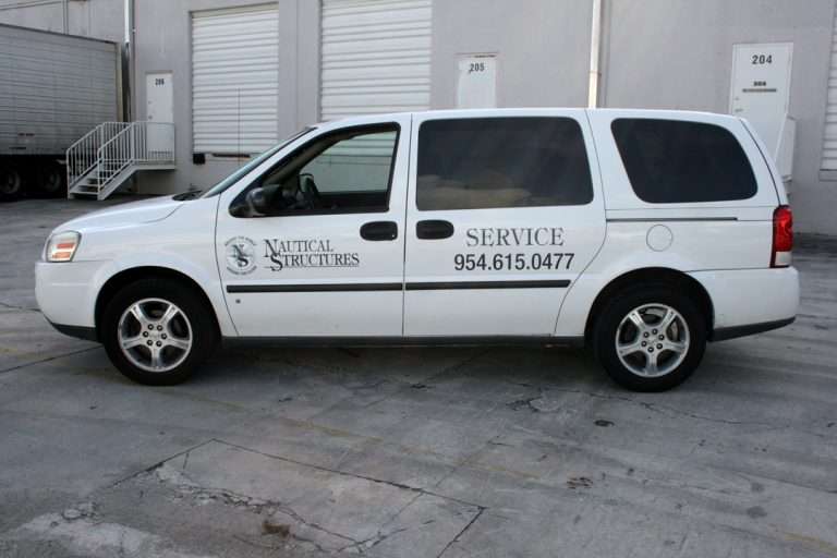 Nautical Structures commercial vehicle lettering project, photo 5 of 12