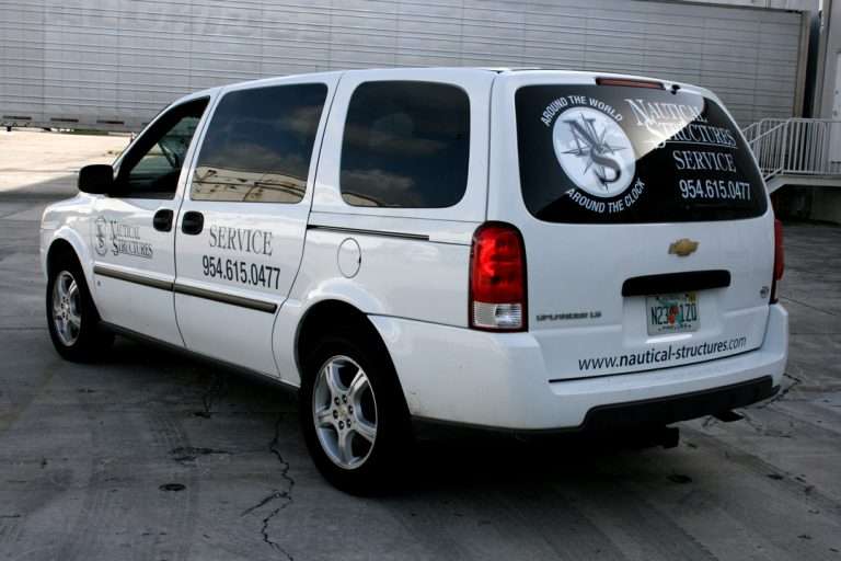 Nautical Structures commercial vehicle lettering project, photo 7 of 12
