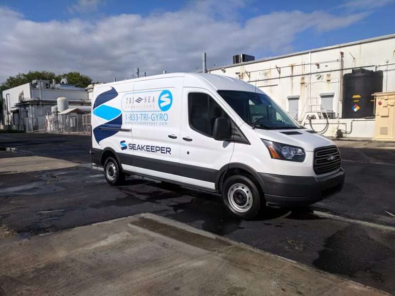 Tri Sea Stabilizers commercial vehicle lettering project, photo 2 of 4