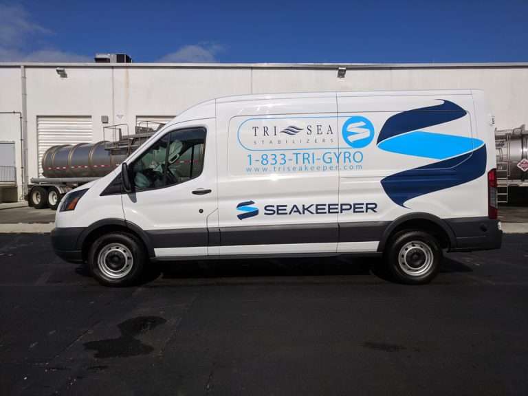 Tri Sea Stabilizers commercial vehicle lettering project, photo 1 of 4