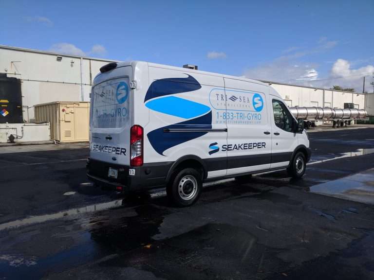 Tri Sea Stabilizers commercial vehicle lettering project, photo 3 of 4