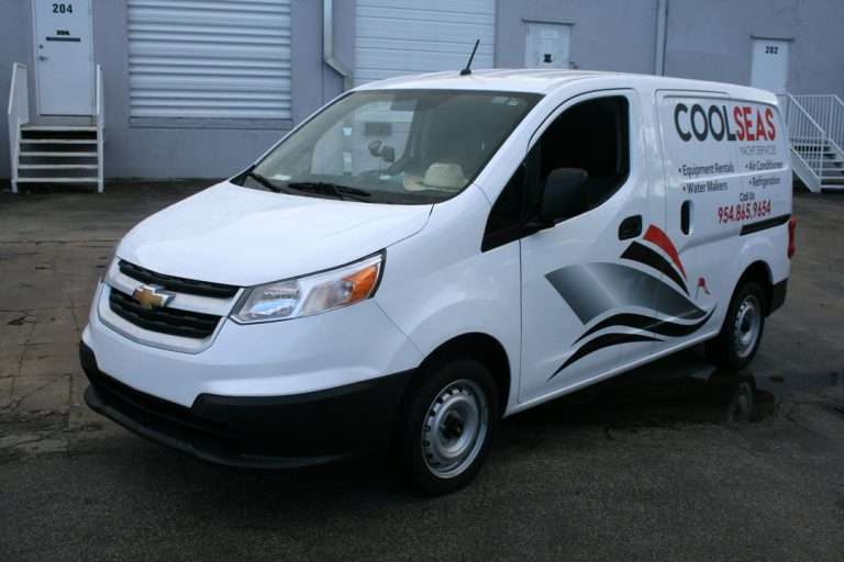 Cool Seas Yacht Services commercial vehicle lettering project, photo 1 of 4