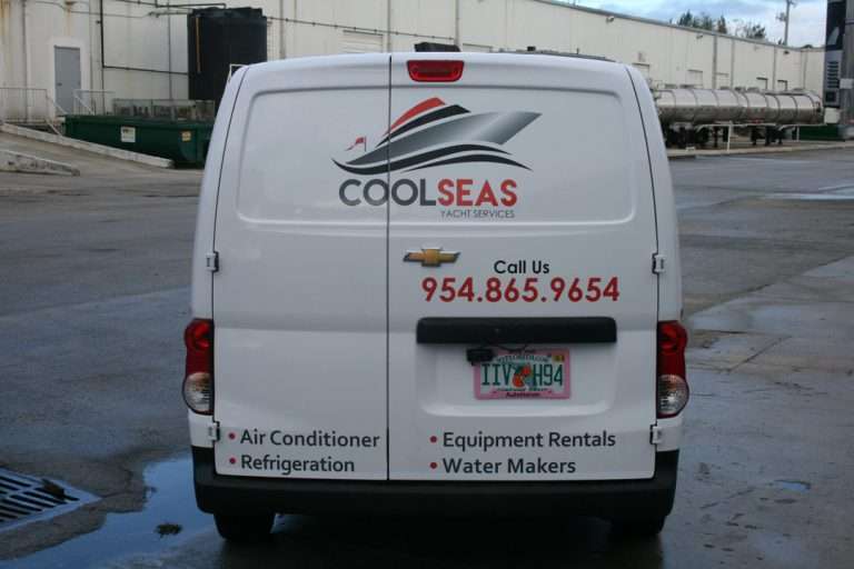 Cool Seas Yacht Services commercial vehicle lettering project, photo 4 of 4