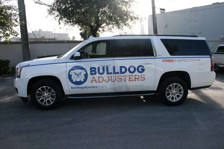 Bulldog Adjusters commercial vehicle lettering project, photo 2 of 4