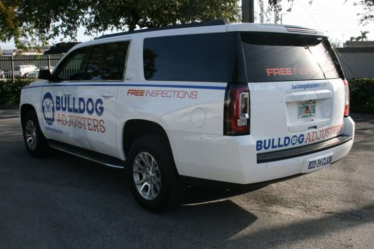Bulldog Adjusters commercial vehicle lettering project, photo 3 of 4