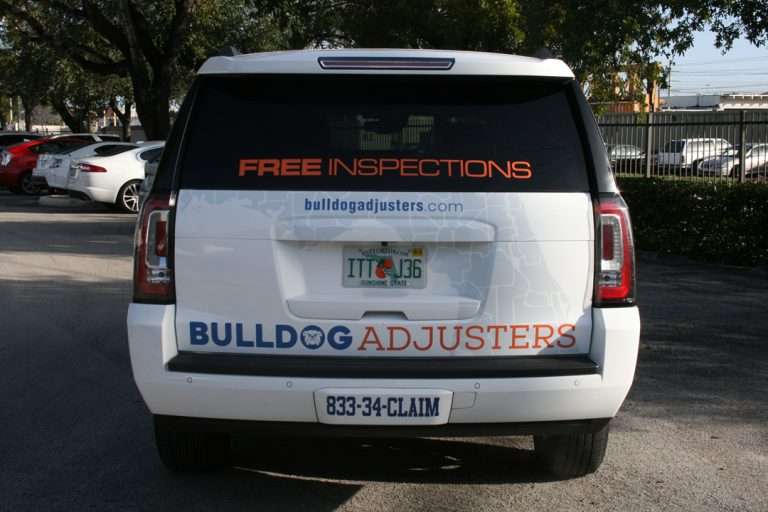 Bulldog Adjusters commercial vehicle lettering project, photo 4 of 4