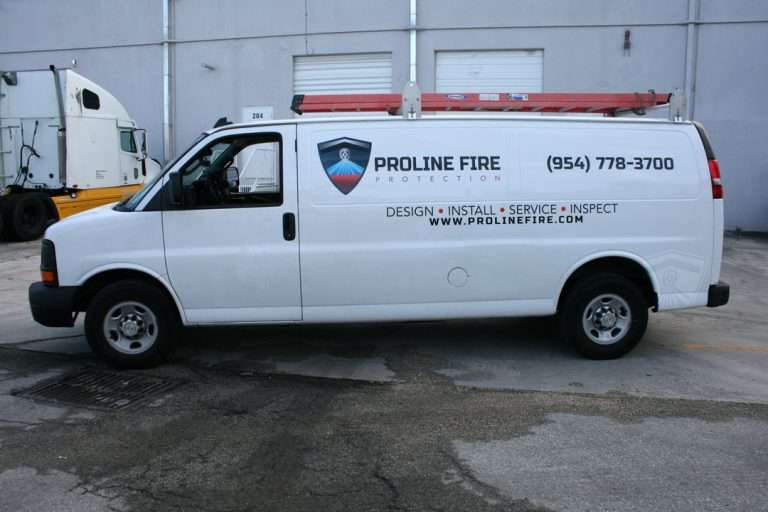 Proline Fire commercial vehicle lettering project, photo 2 of 4
