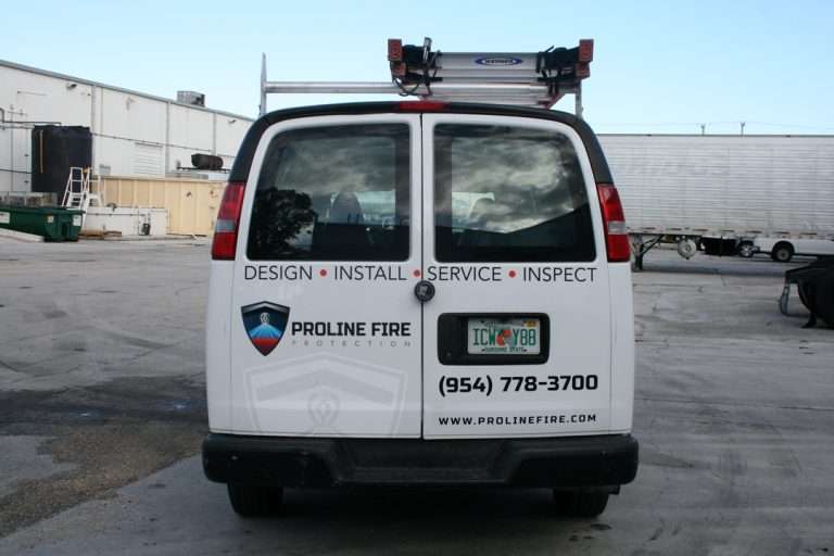 Proline Fire commercial vehicle lettering project, photo 3 of 4