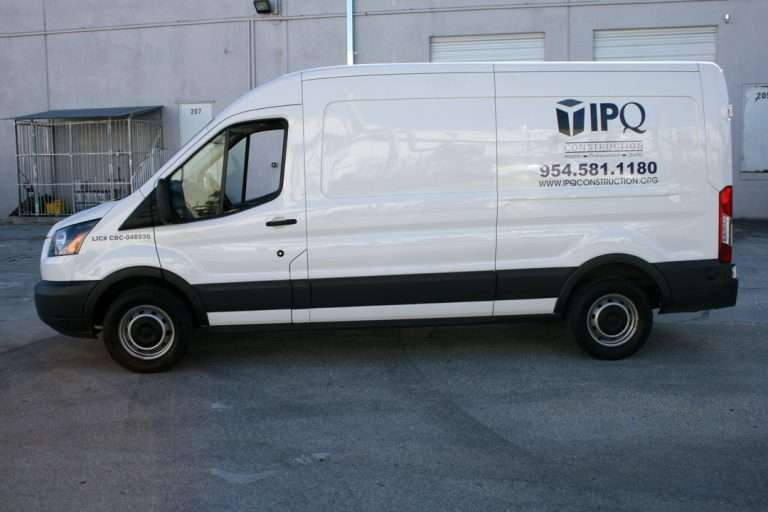 IPQ Construction commercial vehicle lettering project, photo 2 of 4
