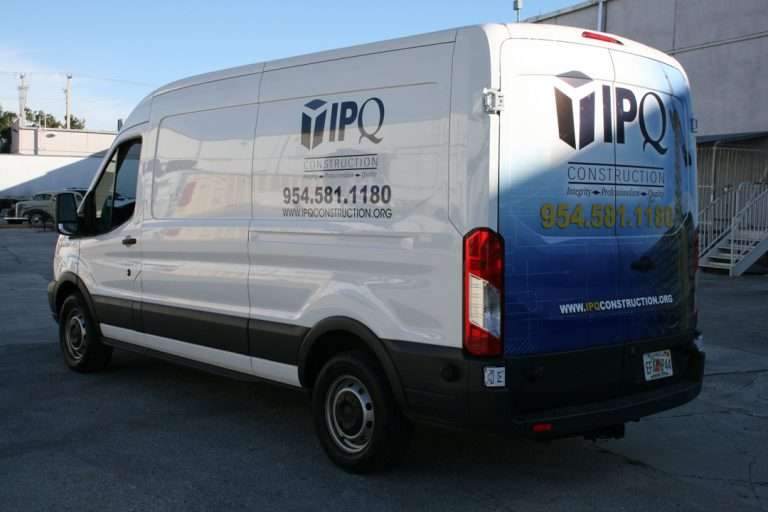 IPQ Construction commercial vehicle lettering project, photo 3 of 4