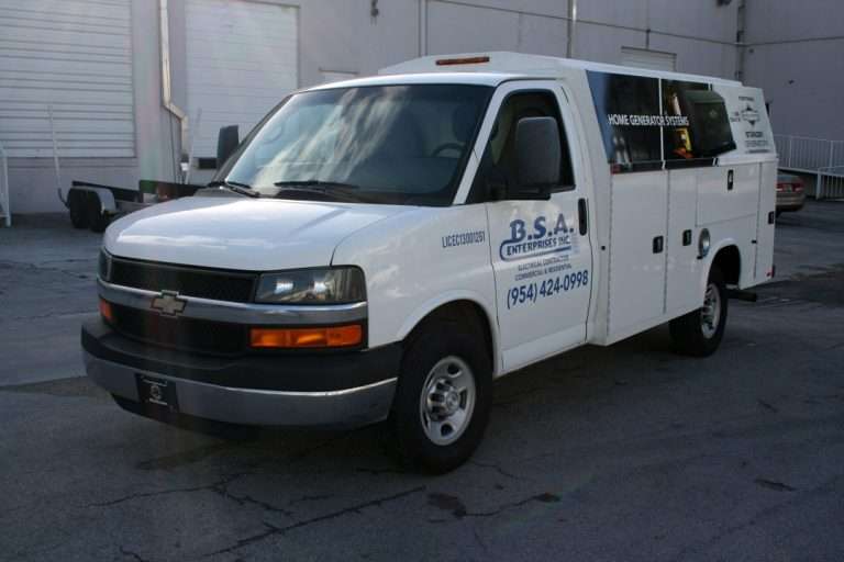 BSA Enterprises, Inc. commercial vehicle lettering project, photo 2 of 4