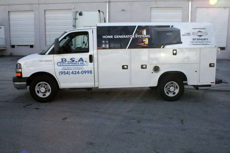 BSA Enterprises, Inc. commercial vehicle lettering project, photo 1 of 4