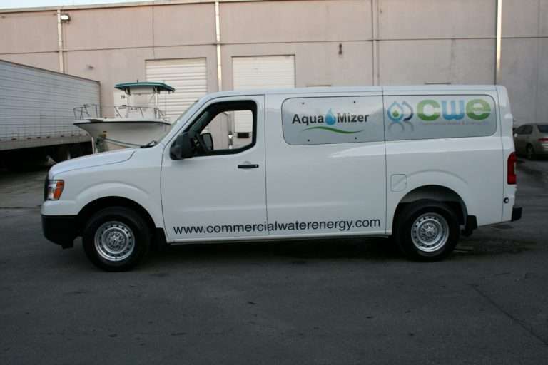 CWE Qua Mizer commercial vehicle lettering project, photo 2 of 4