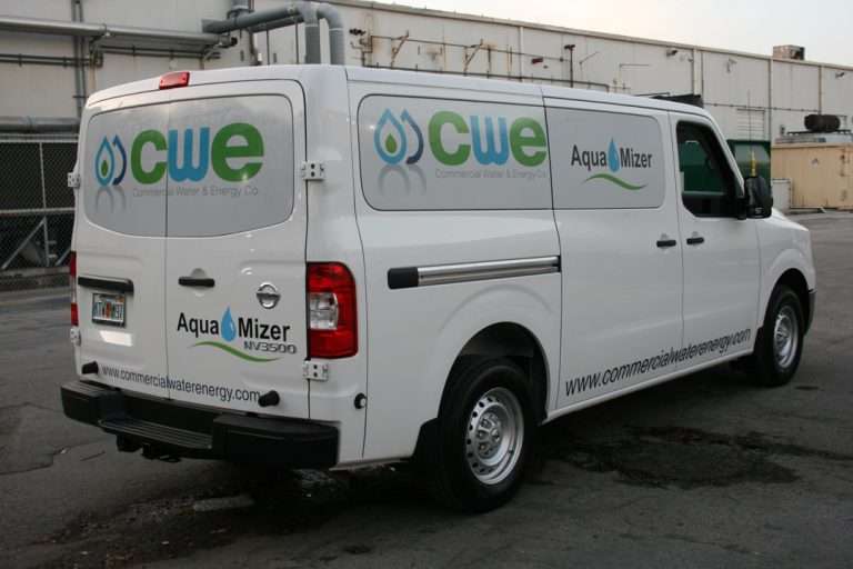 CWE Qua Mizer commercial vehicle lettering project, photo 3 of 4