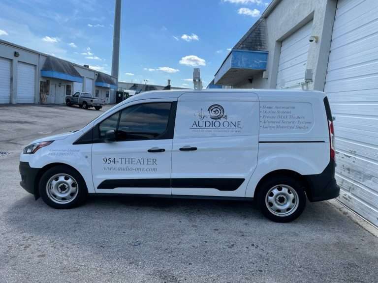 Audio One commercial vehicle lettering project, photo 1 of 3