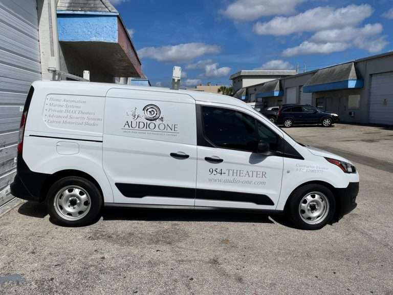 Audio One commercial vehicle lettering project, photo 2 of 3