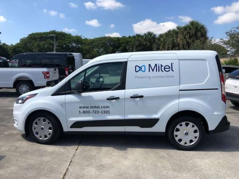 Mitel commercial vehicle lettering project, photo 1 of 2