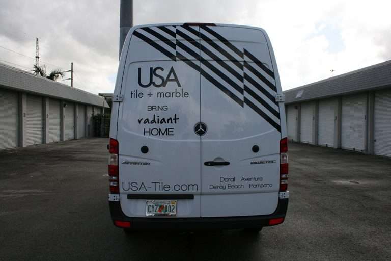 USA Tile+Marble commercial vehicle lettering project, photo 7 of 7