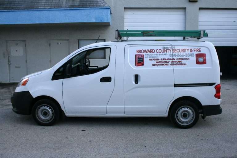 Broward County Security & Fire commercial vehicle lettering project, photo 2 of 4