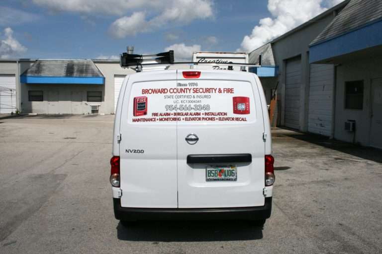 Broward County Security & Fire commercial vehicle lettering project, photo 3 of 4